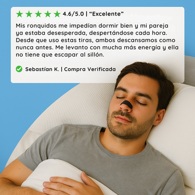 Tiras Nasales Anti Ronquidos - Snooze